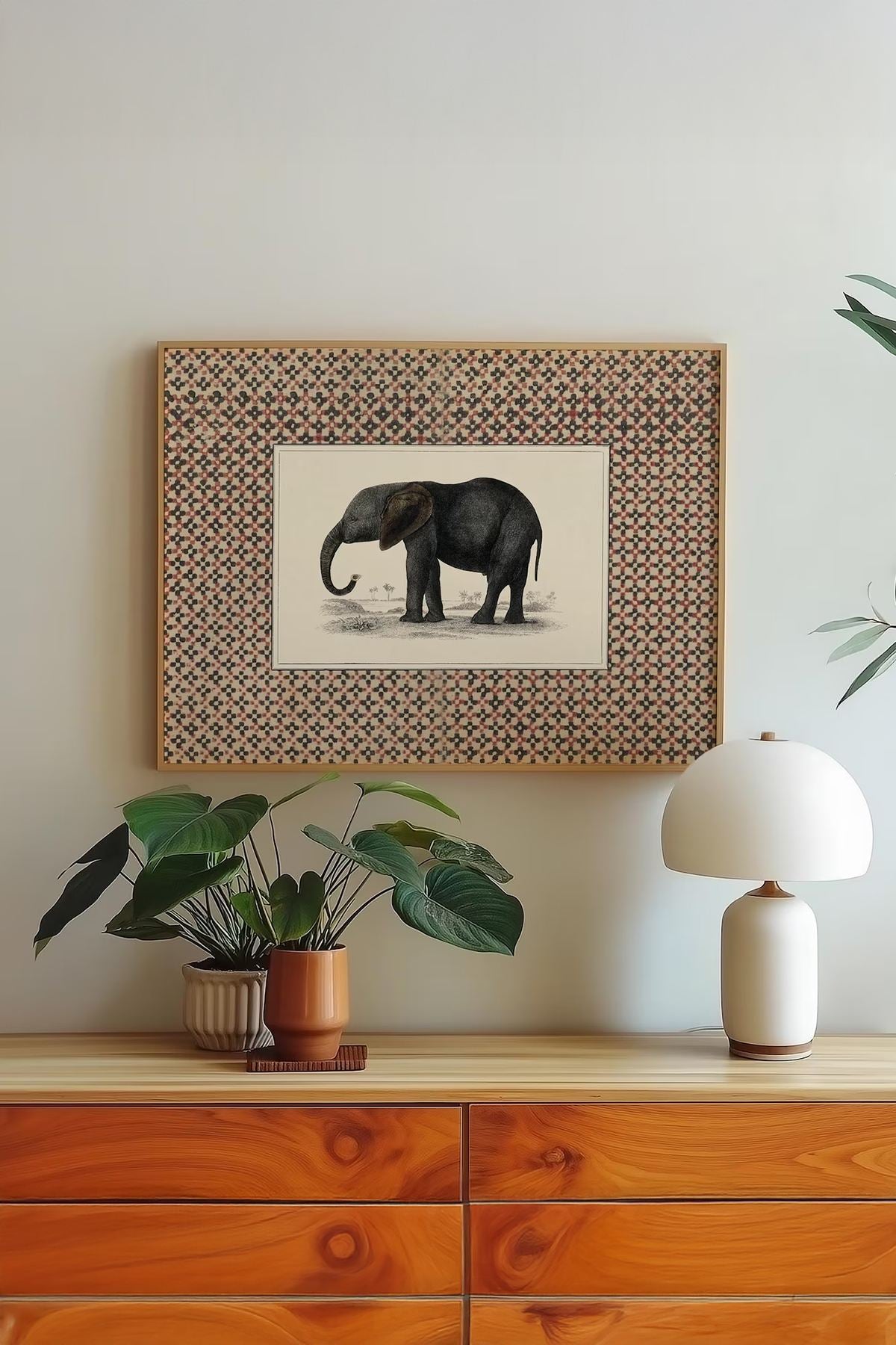 Quadro Decorativo Multicolor com Moldura de Madeira Maciça - Impressão Digital 33x48cm