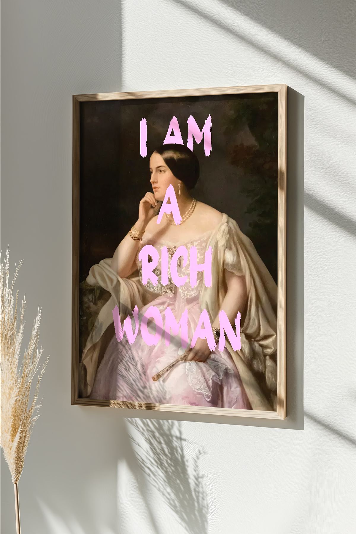 Quadro Decorativo Multicolor com Moldura de Madeira Maciça - 33x48cm - Impressão Digital em MDF