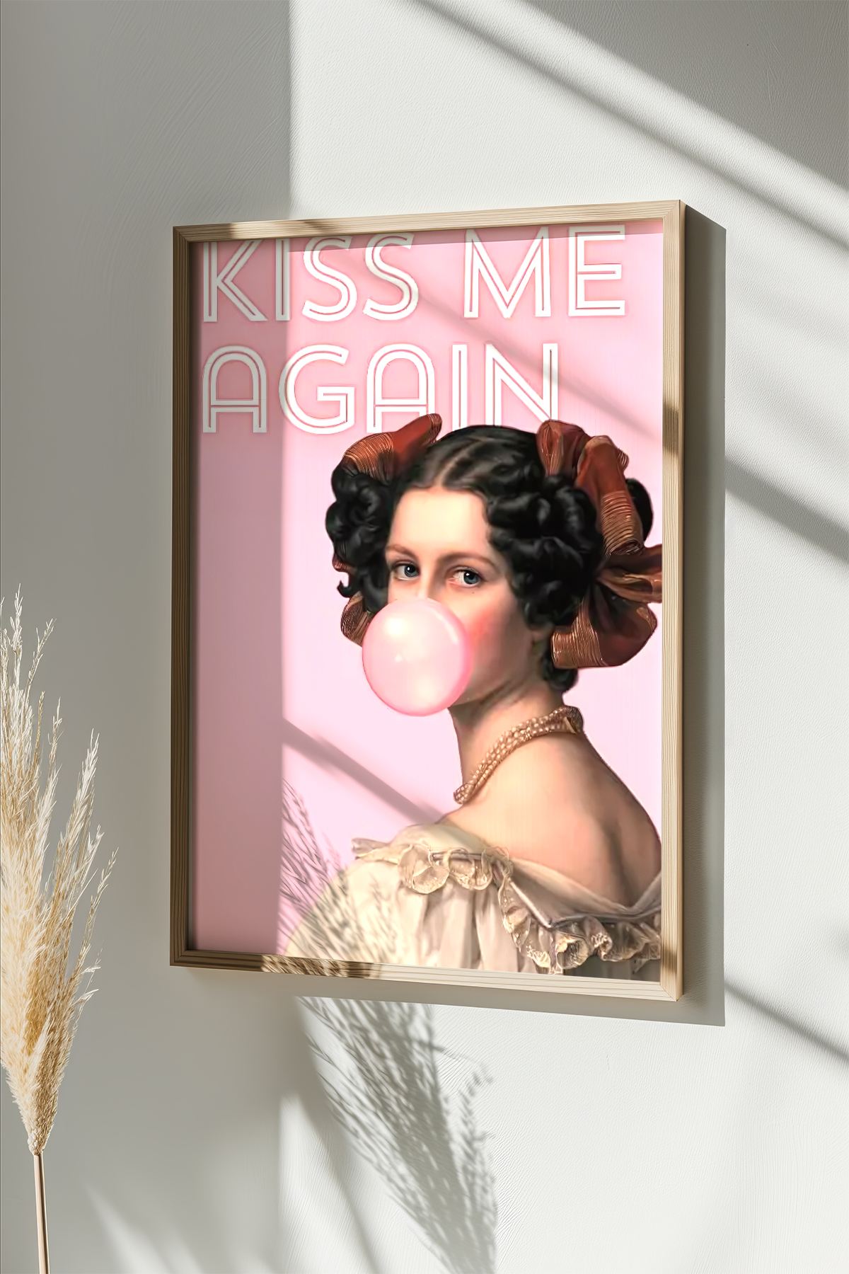 Quadro Decorativo Multicolor com Moldura de Madeira Maciça - Impressão Digital 33x48cm