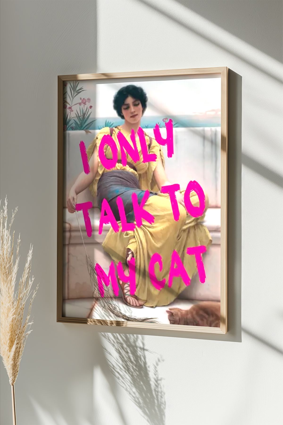 Quadro Decorativo Multicolor com Moldura de Madeira Maciça - 33x48cm - Impressão Digital em MDF