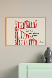 Quadro Decorativo Multicolor com Moldura de Madeira Maciça 50x70cm - Arte Digital Premium para Decoração de Interiores