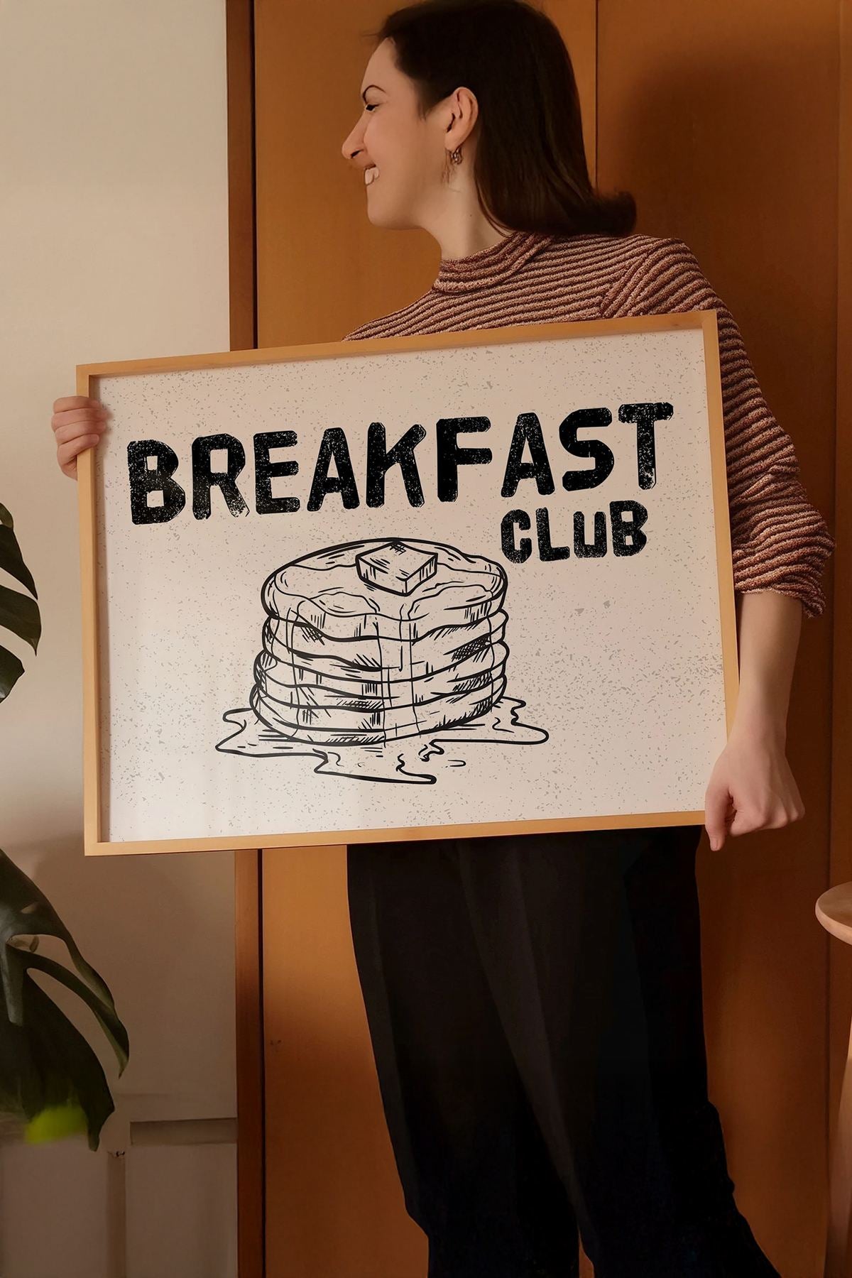 Quadro Decorativo Multicolor em Madeira Maciça 50x70cm - Arte Digital Emoldurada para Decoração de Interiores