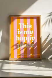 Quadro Decorativo Multicolor em Madeira Maciça 50x70cm - Arte Digital Emoldurada para Decoração de Interiores