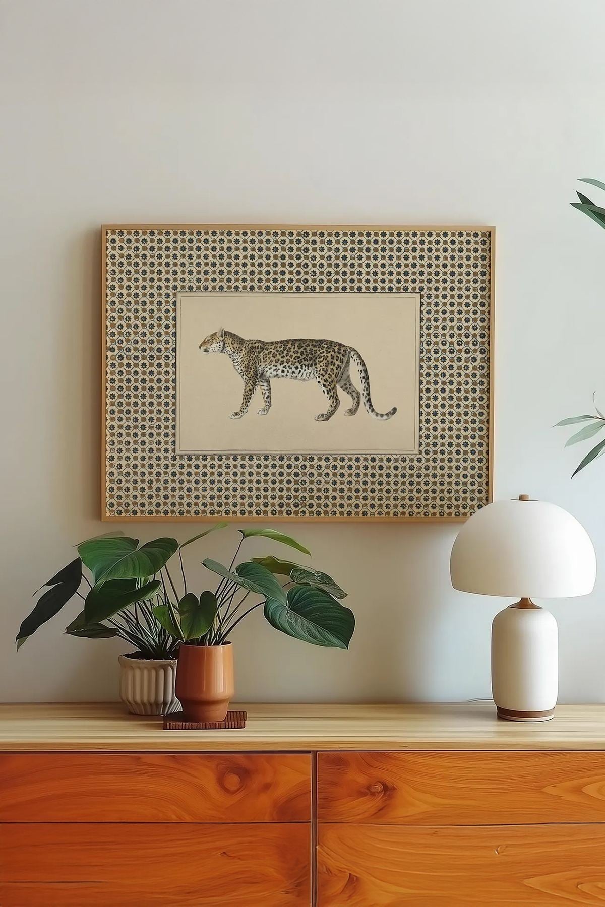 Quadro Decorativo Multicolor em Madeira Maciça 50x70cm - Arte Digital Emoldurada