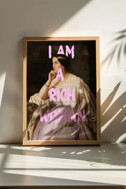 Quadro Decorativo Multicolor em Madeira Maciça 50x70cm - Arte Digital Emoldurada