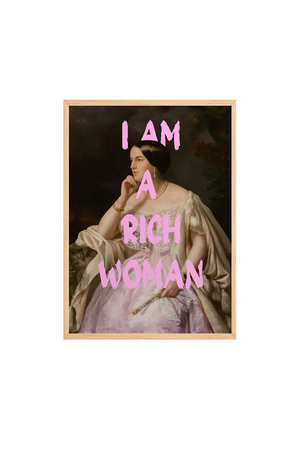 Quadro Decorativo Multicolor em Madeira Maciça 50x70cm - Arte Digital Emoldurada