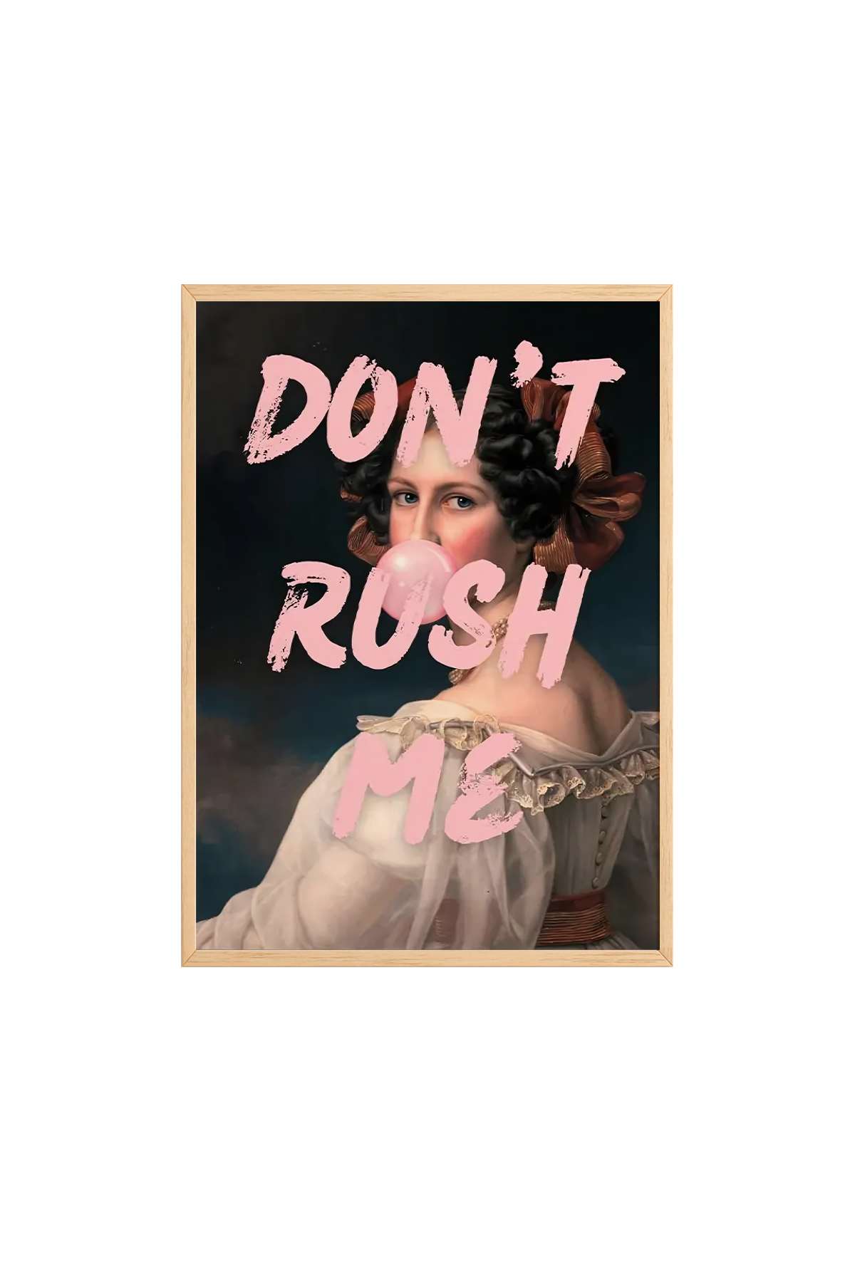 Quadro Decorativo Multicolor com Moldura de Madeira Maciça 50x70cm - Impressão Digital em MDF