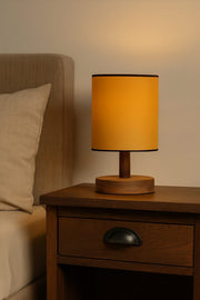 Candeeiro de Mesa – 34 cm – Noz e Mostarda – Madeira