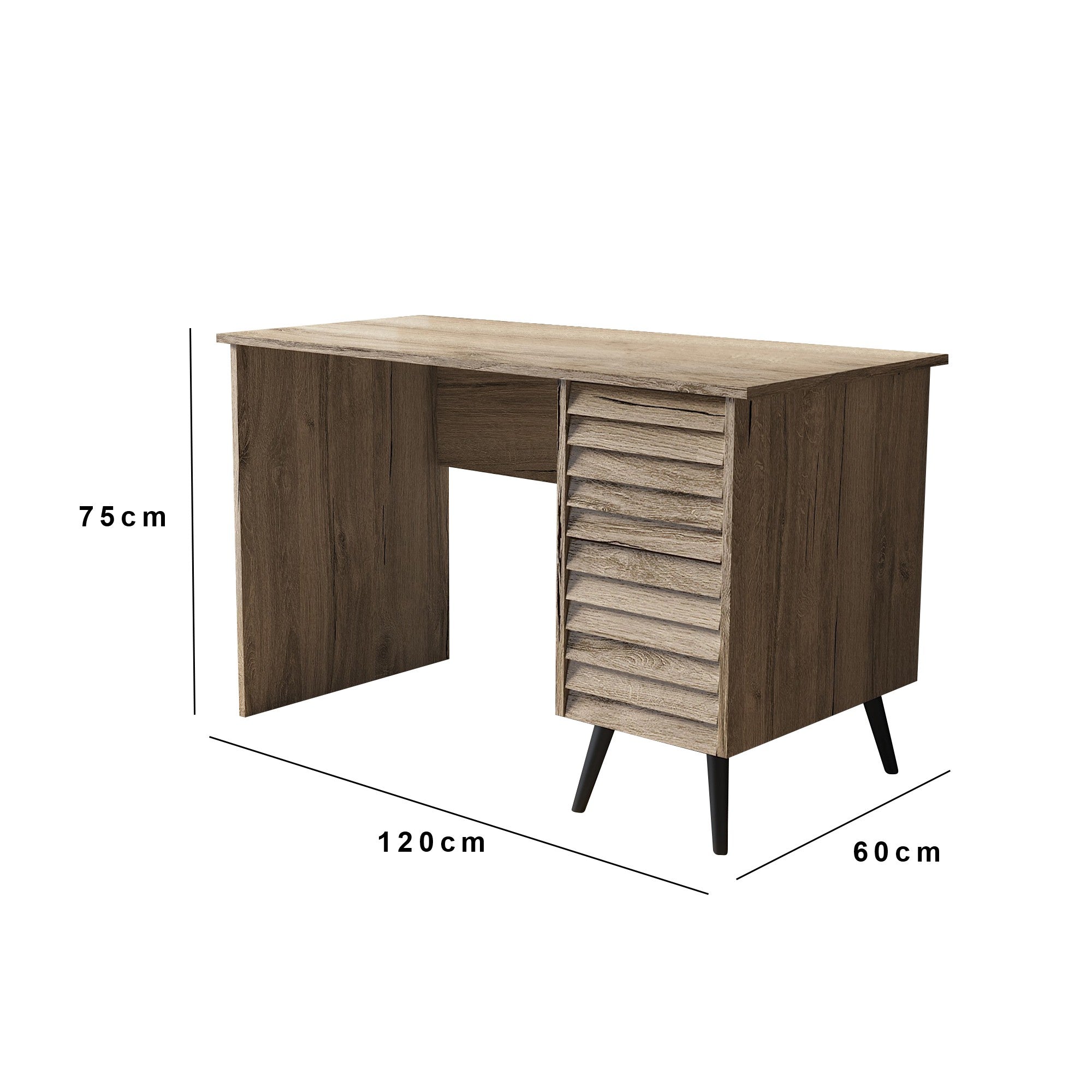 Secretária de Estudo – 120 cm x 75 cm x 60 cm – Nogueira – Aglomerado