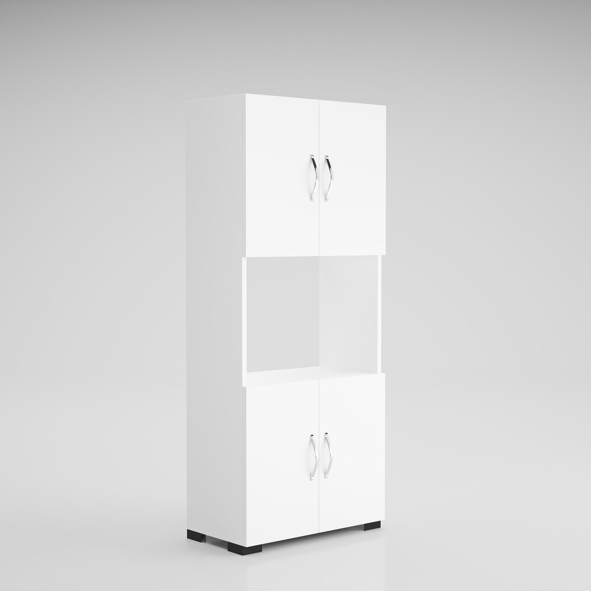 Armário multiuso – 59.5 cm x 143 cm x 32 cm – Branco – Aglomerado