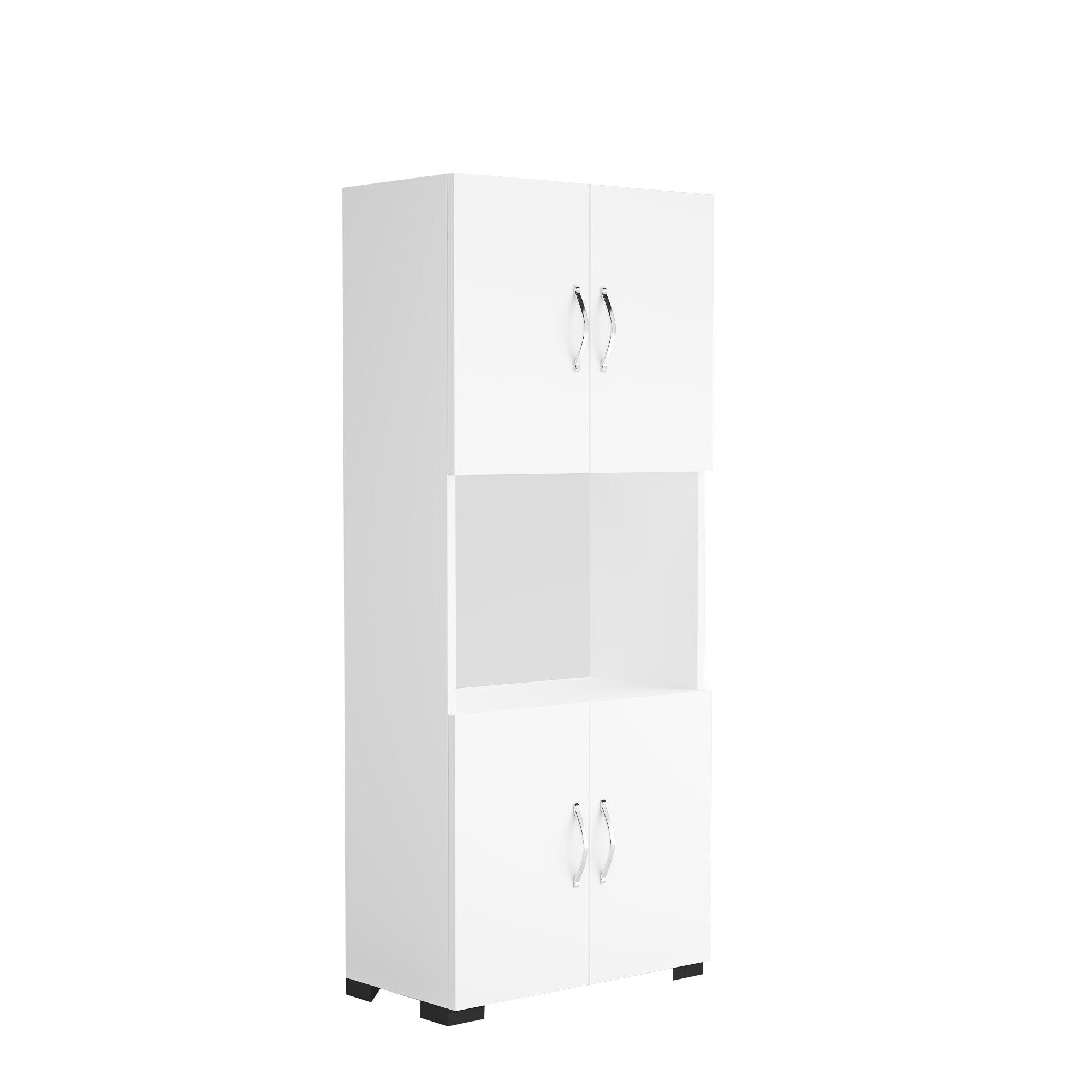 Armário multiuso – 59.5 cm x 143 cm x 32 cm – Branco – Aglomerado