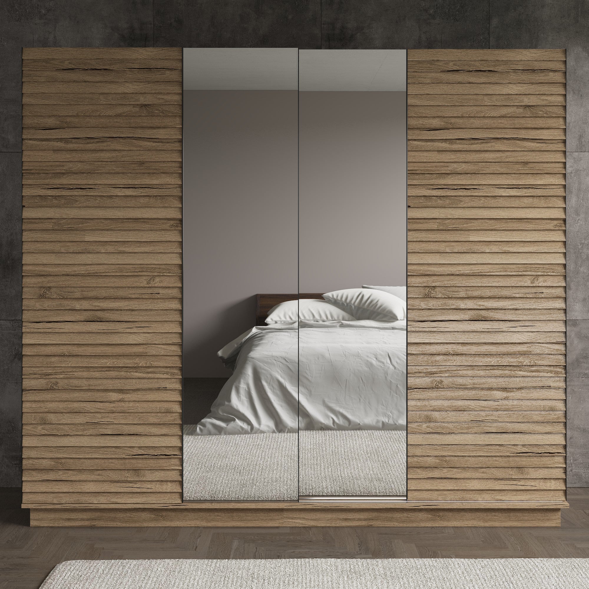 Guarda-roupa – 240cm x 213cm x 66cm – Noz – Painel de chipboard