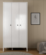 Guarda-roupa de madeira – 98 cm x 194,8 cm x 57 cm – Branco