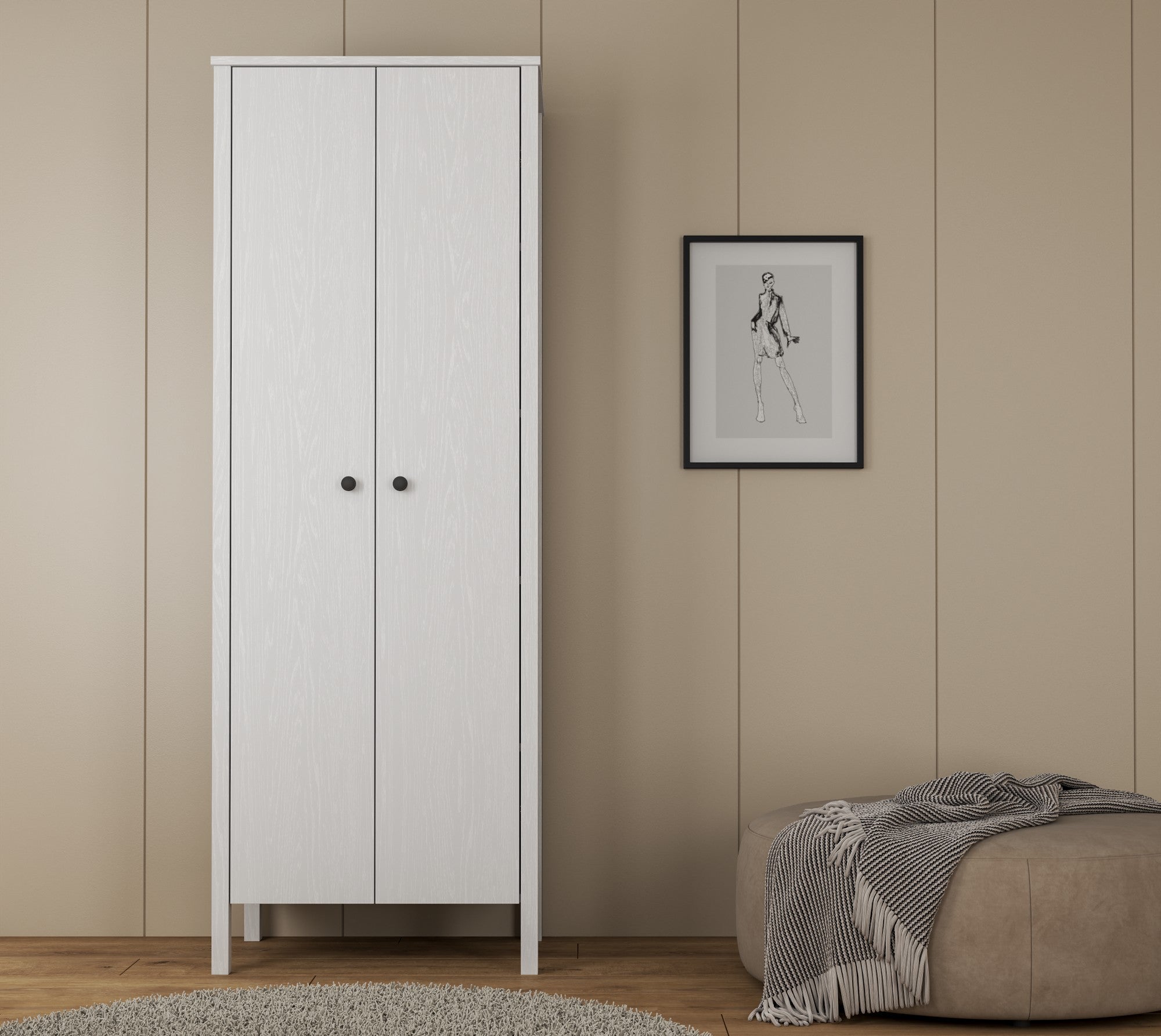 Armário multiuso – 70 cm x 195 cm x 45 cm – Branco – MDF