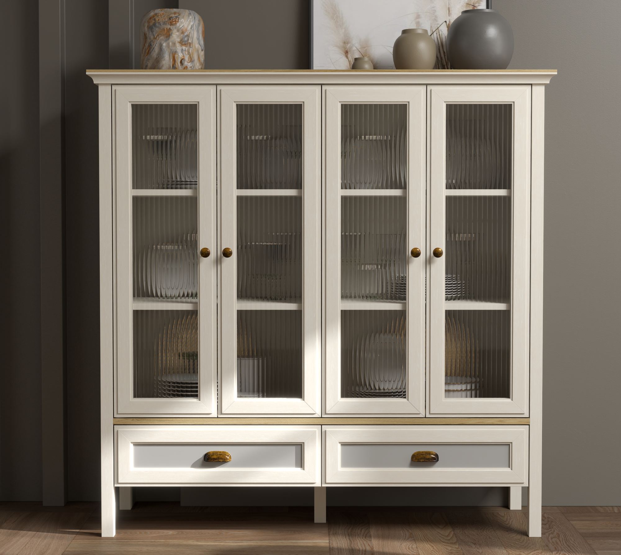 Armário Multiusos Premium 136cm - 3 Cores Disponíveis - Prateleiras Ajustáveis e Fixação à Parede