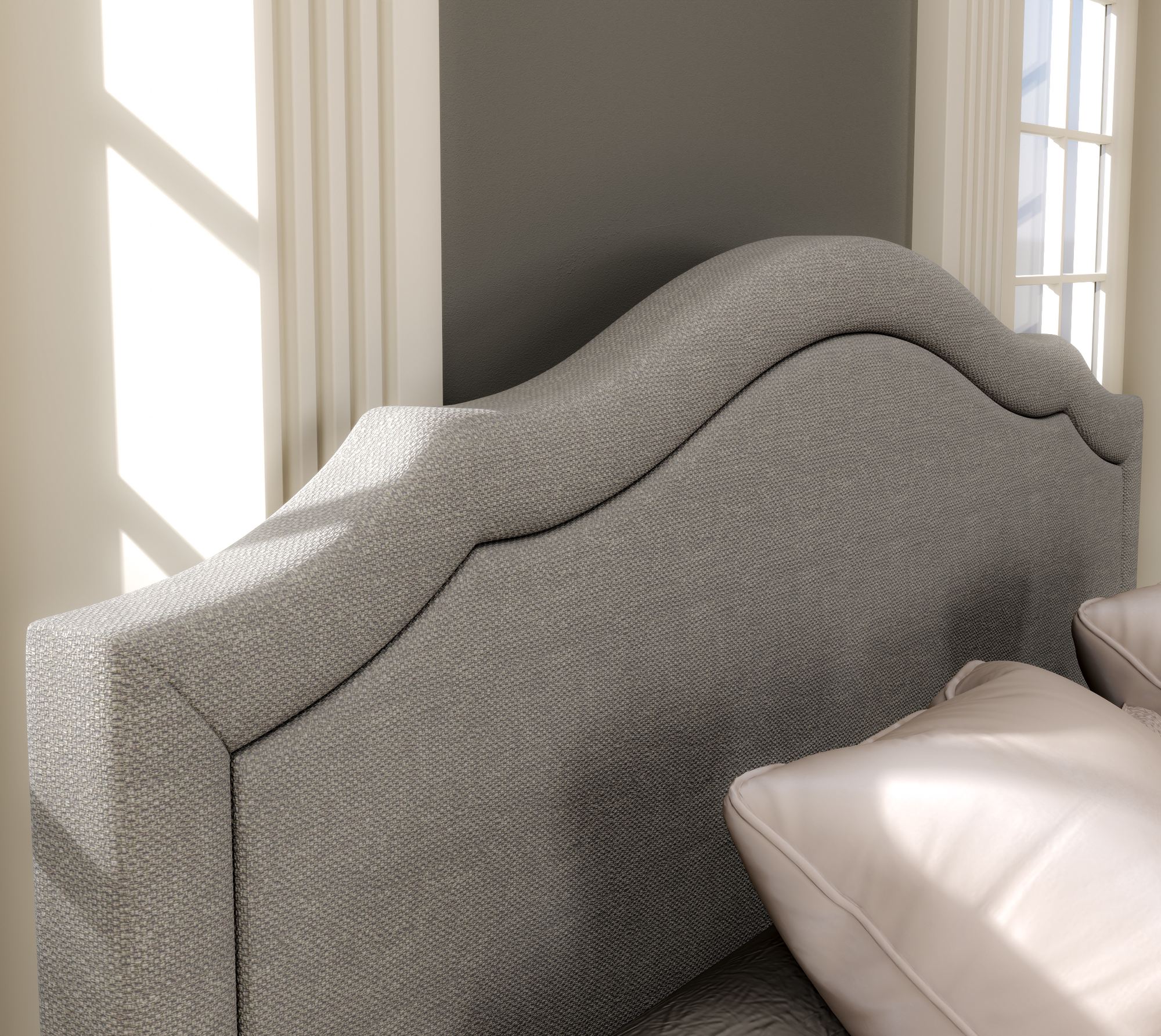 Cama de Casal com Arrumação Integrada - Design Moderno em Carvalho, Creme ou Cinzento com Múltiplas Prateleiras