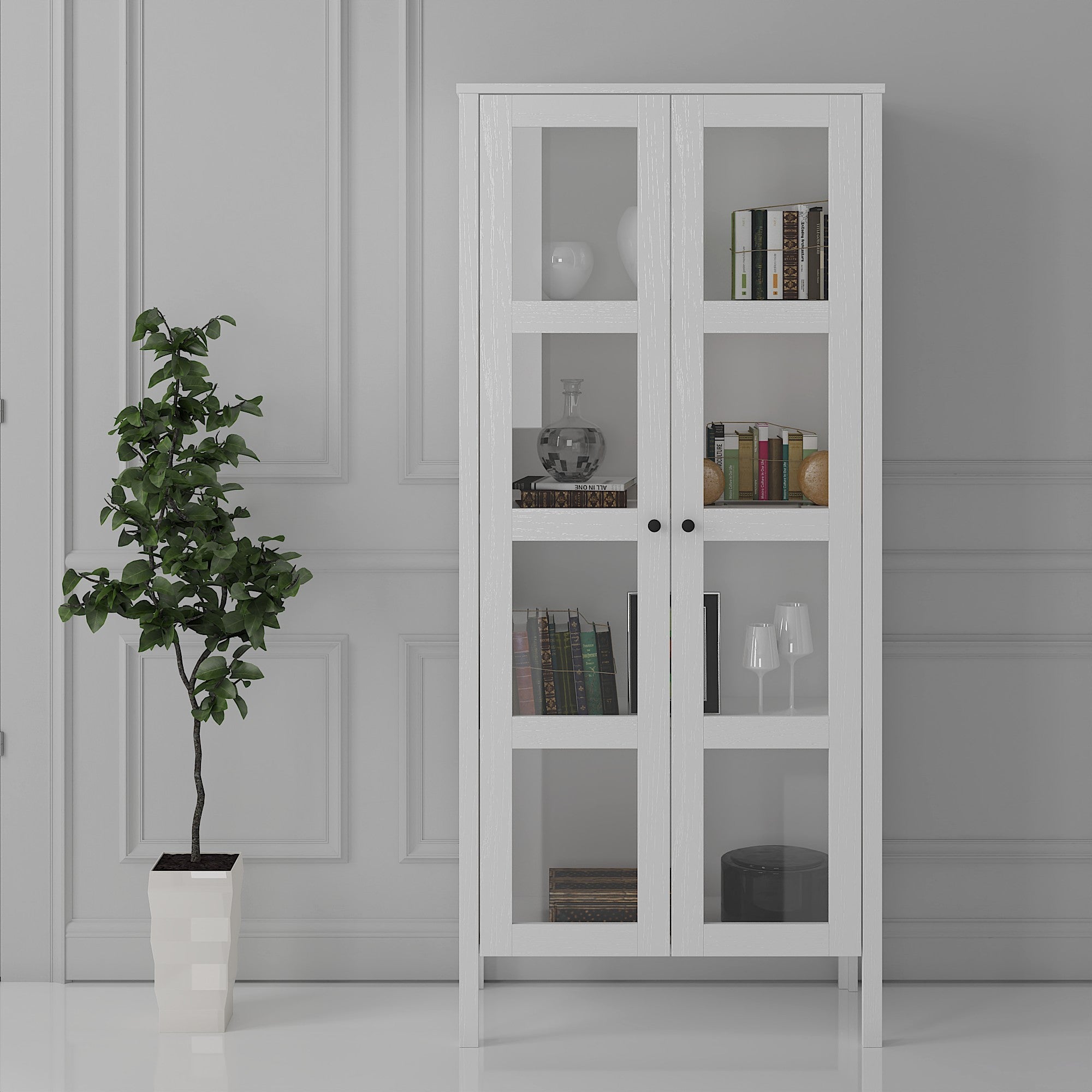 Estante de livros – 80 cm x 180 cm x 35 cm – Branco – Aglomerado