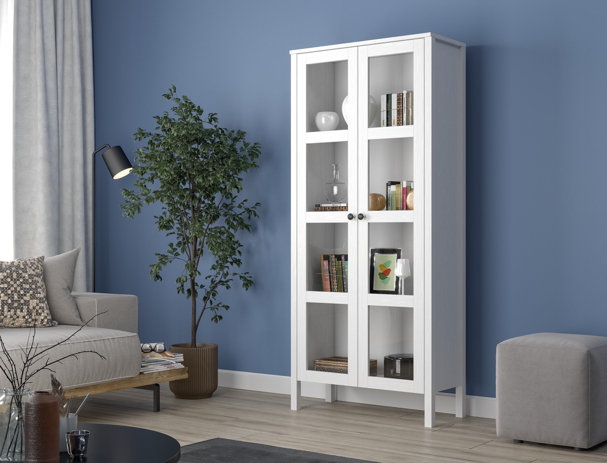 Estante de livros – 80cm x 180cm x 35cm – Branco – Aglomerado