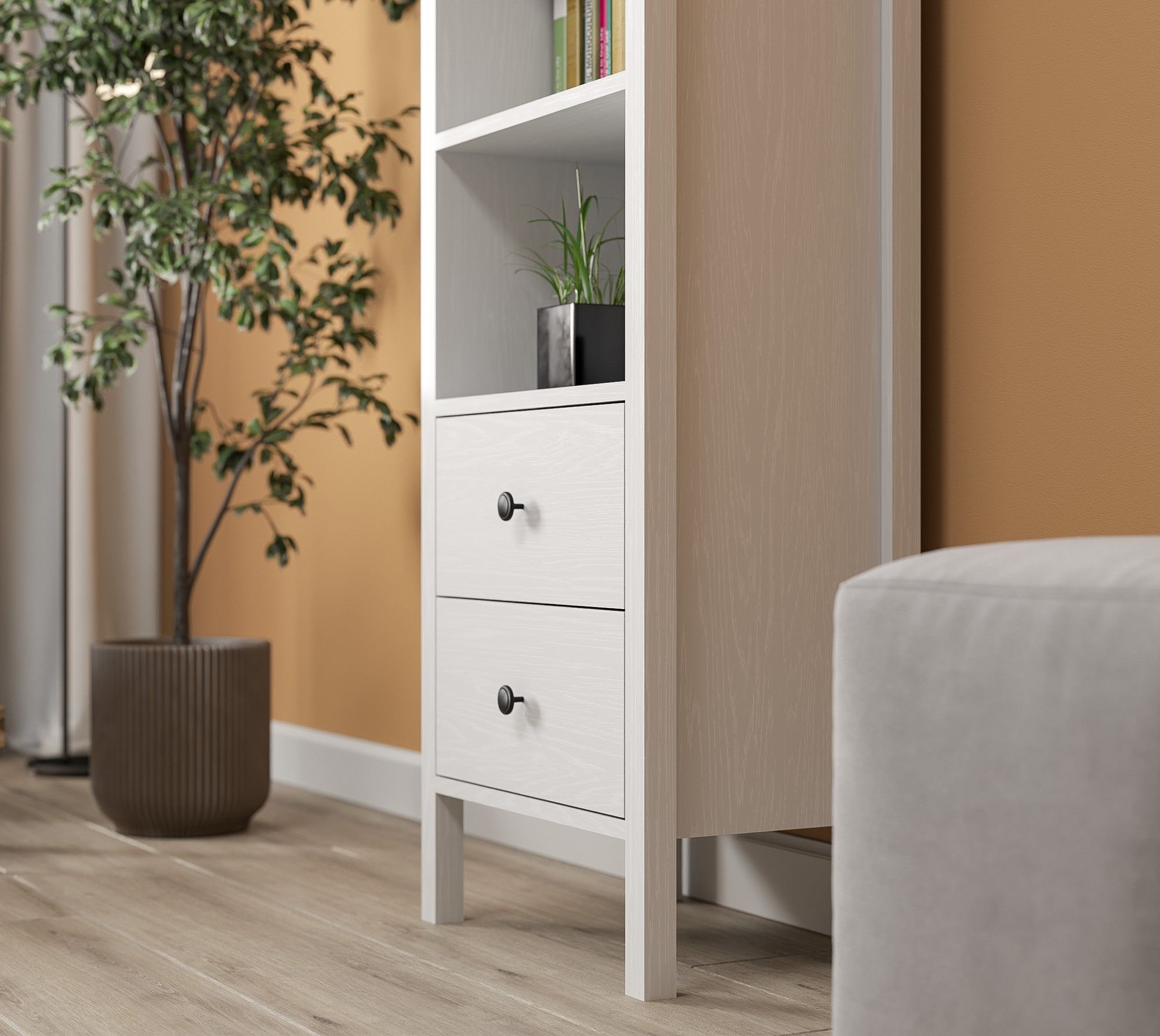 Estante de livros – 50,2cm x 180cm x 34cm – Branco – Aglomerado