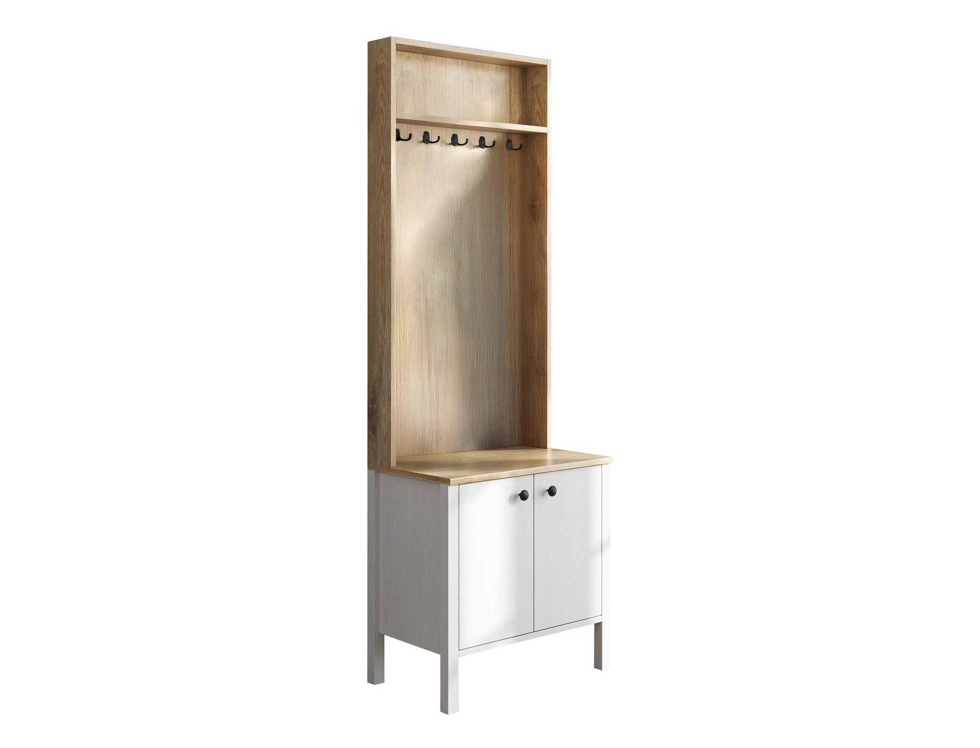 Conjunto para hall de entrada – 63cm x 190cm x 38cm – Branco – Aglomerado