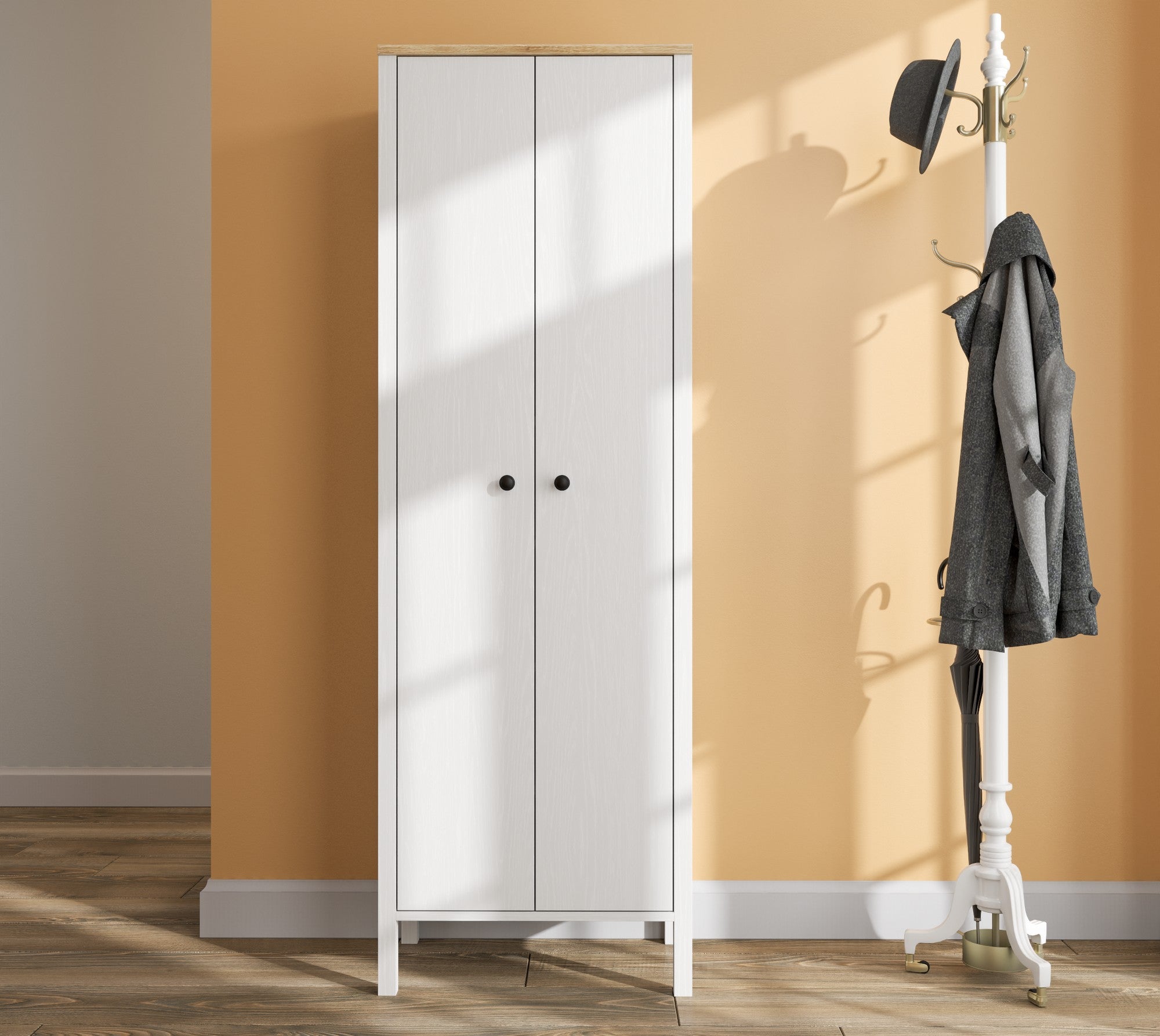 Conjunto para hall de entrada – 63cm x 190cm x 38cm – Branco – Aglomerado