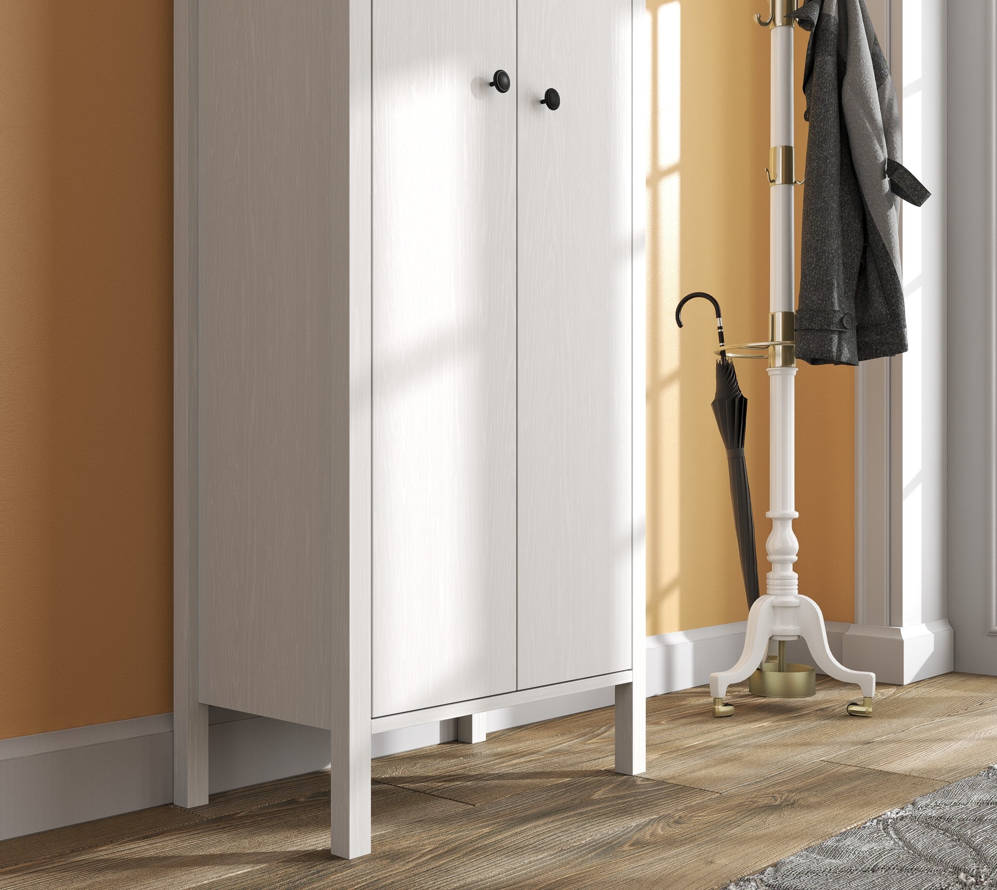 Conjunto para hall de entrada – 63cm x 190cm x 38cm – Branco – Aglomerado