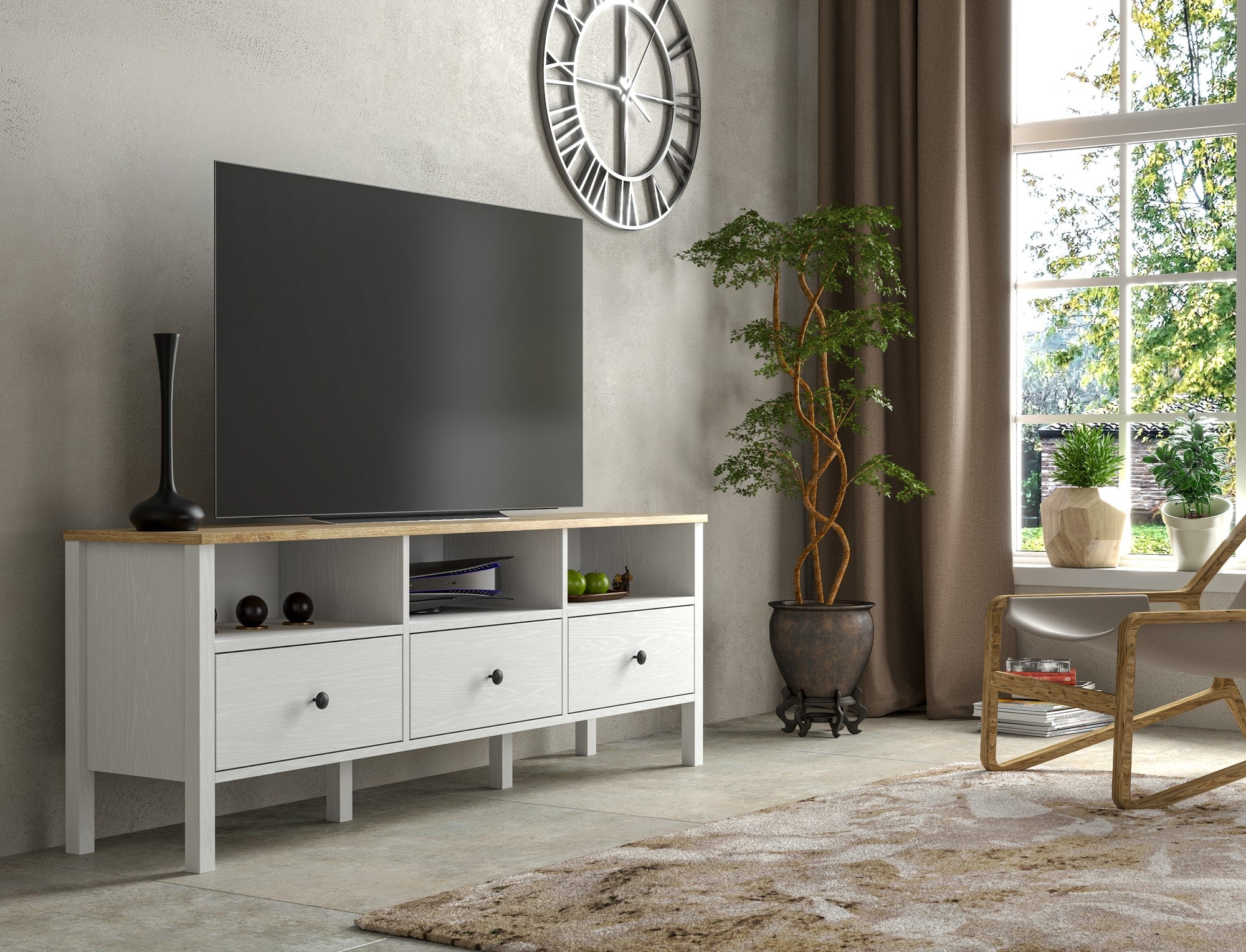 Móvel de TV-FRN-20055-De madeira
Branco