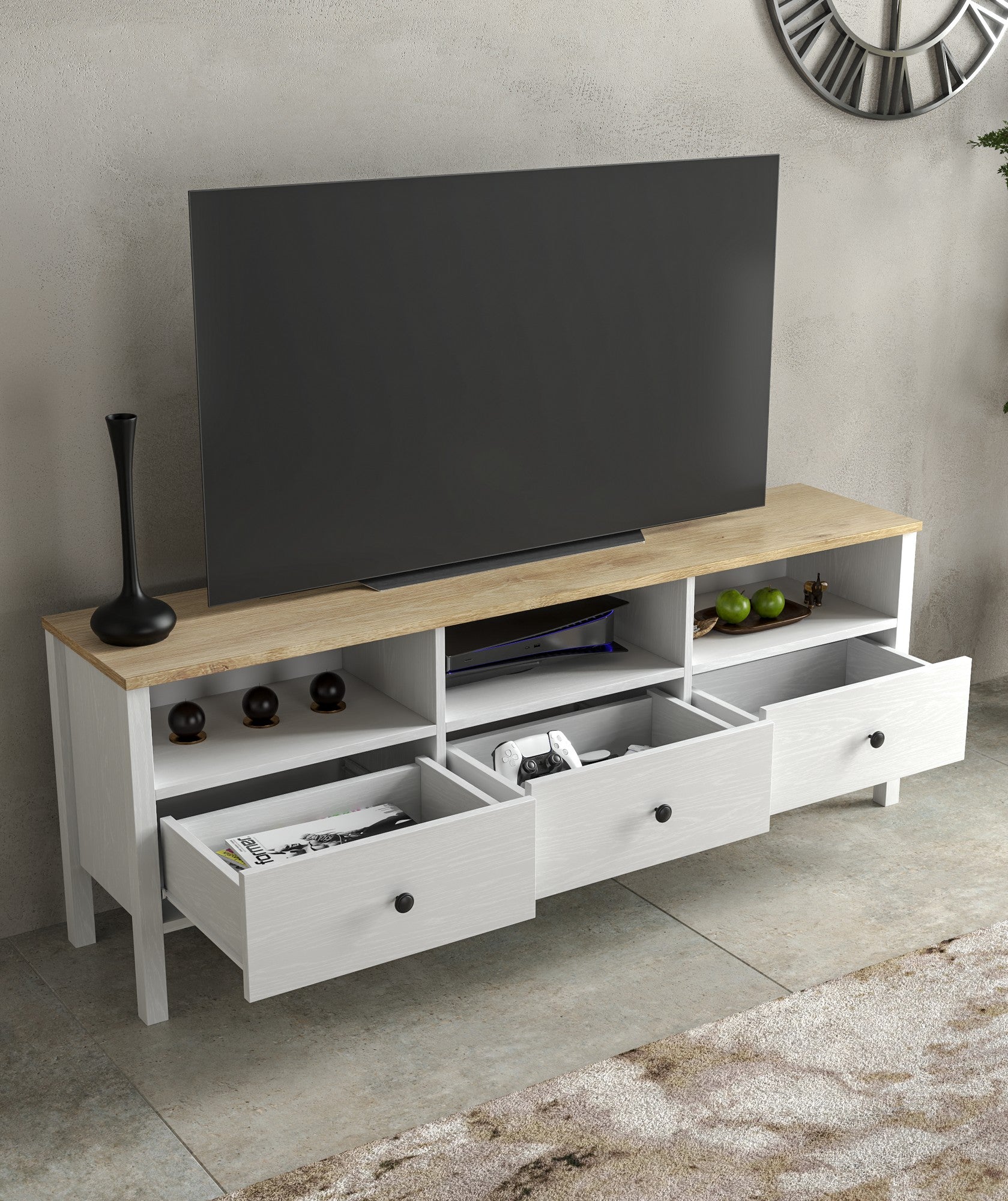 Móvel de TV-FRN-20055-De madeira
Branco