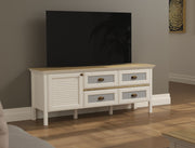 Móvel TV Moderno com Pernas MDF - 149cm Largura, Múltiplas Prateleiras e Fixação à Parede Disponível