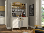 Armário Bar de Café Premium com Múltiplas Prateleiras - 210cm de Altura, Acabamento em Melamina e Pernas MDF