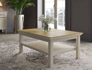 Mesa de Centro em Carvalho e Cinzento com Acabamento Melaminado - Design Moderno 100cm