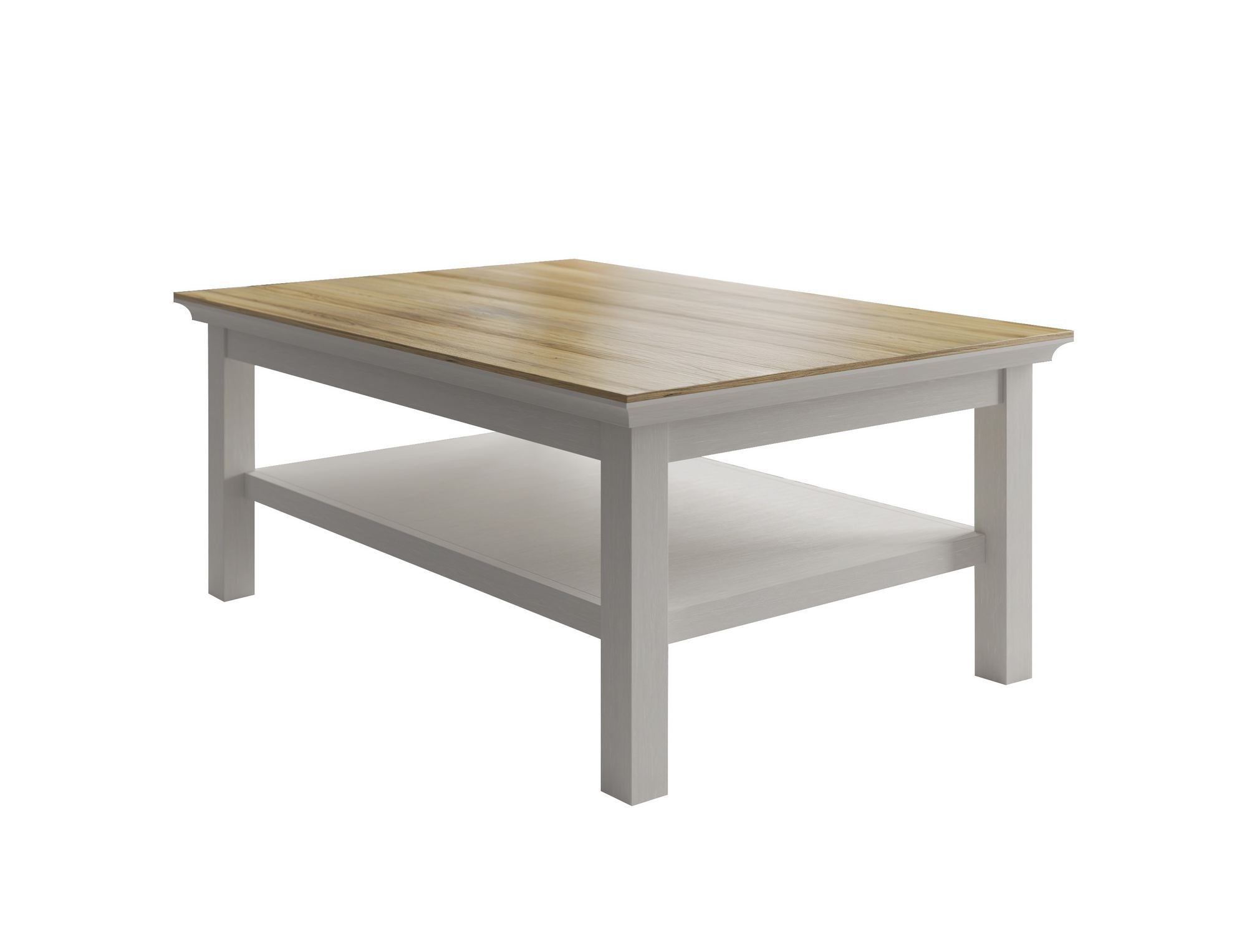 Mesa de Centro em Carvalho e Cinzento com Acabamento Melaminado - Design Moderno 100cm