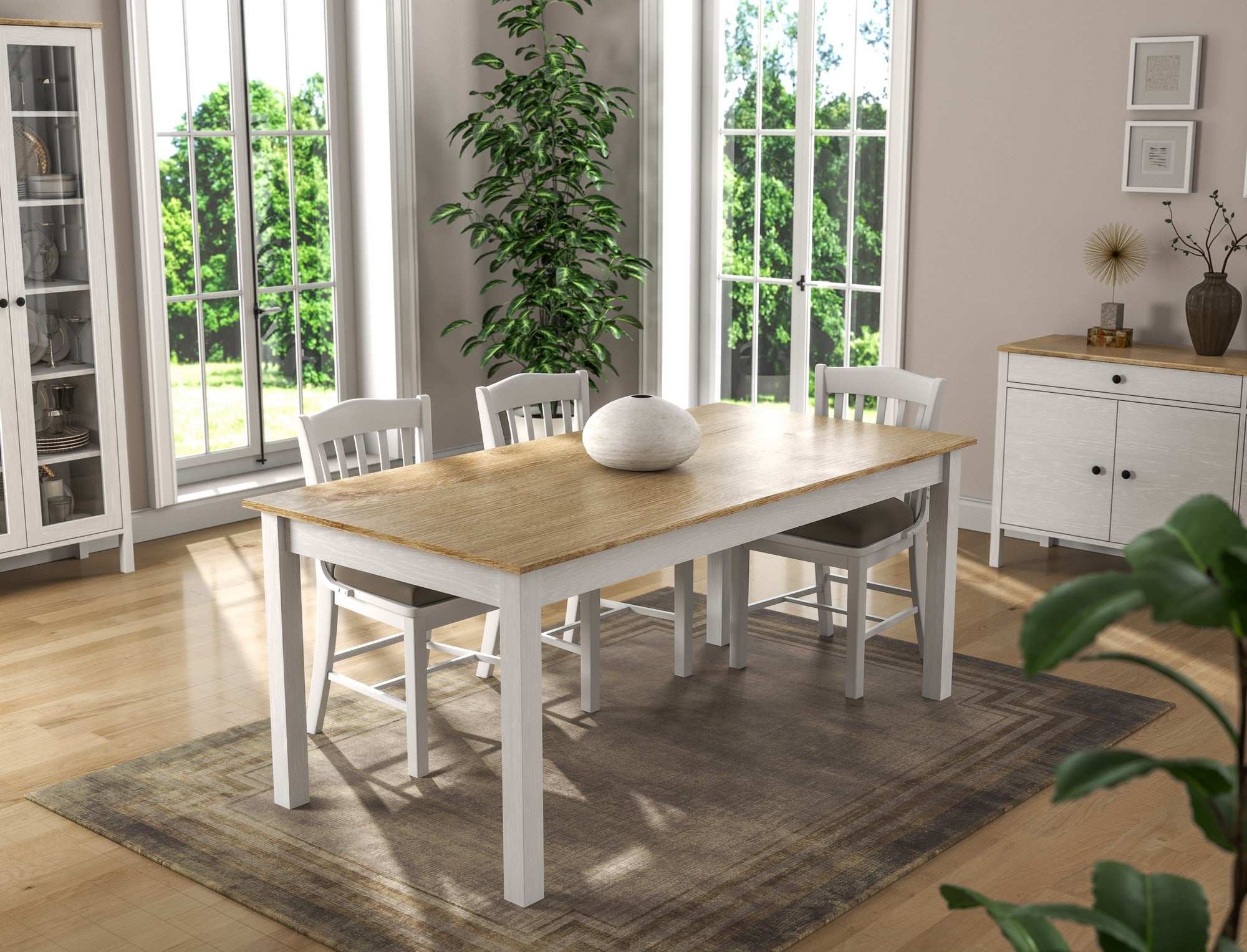 Mesa de jantar-FRN-20082-De madeira
Branco