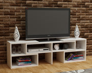 Móvel de TV – 136,8 cm – Branco – Aglomerado revestido em melamina