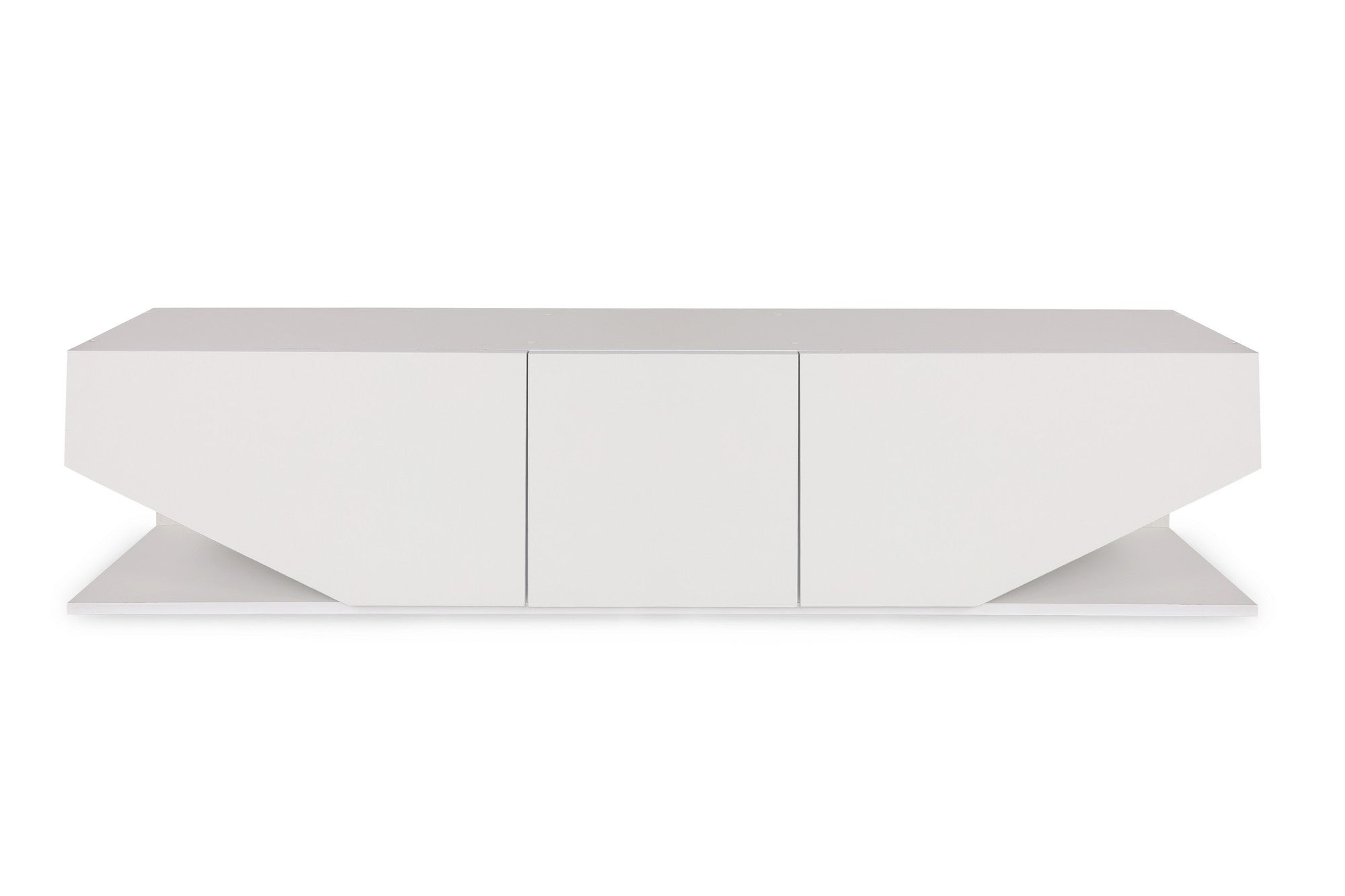 Suporte de TV moderno, branco, 180 cm, 100% aglomerado revestido em melamina, 18 mm de espessura, para montagem na parede, com múltiplas prateleiras | Design escandinavo para salas de estar elegantes