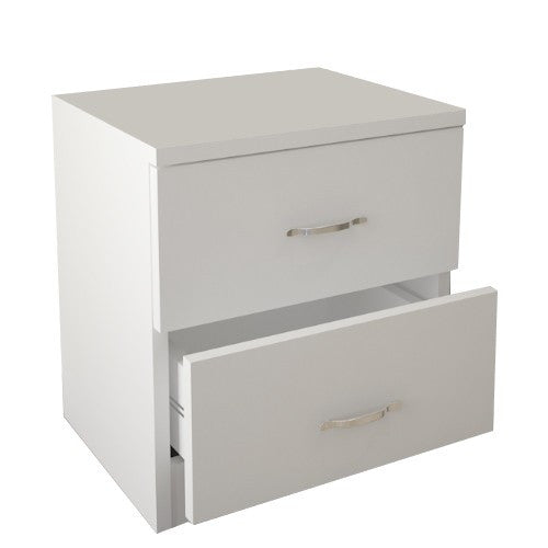 Mesa de Cabeceira Branca Elegante, 40 x 33 x 41,8 cm | Painel de Partículas 100% Revestido com Melamina, 18 mm de Espessura | Montável na Parede com Várias Prateleiras, Design Moderno
