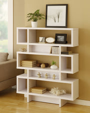 Estante de Livros – 90 cm x 130,8 cm x 19,6 cm – Branca – Painel de partículas revestido de melamina