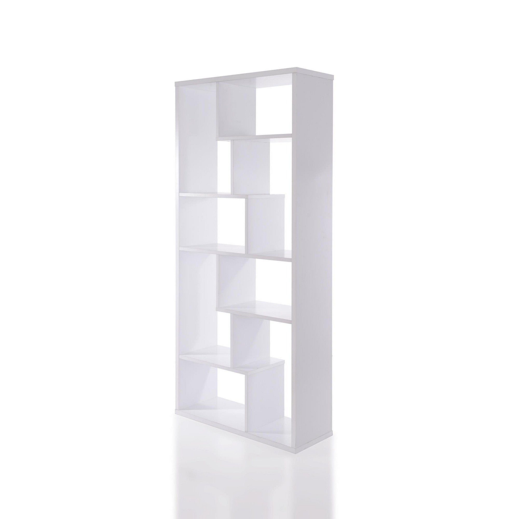 Estante moderna – 90 x 183,6 x 29,5 cm – branca – painel de partículas revestido a melamina