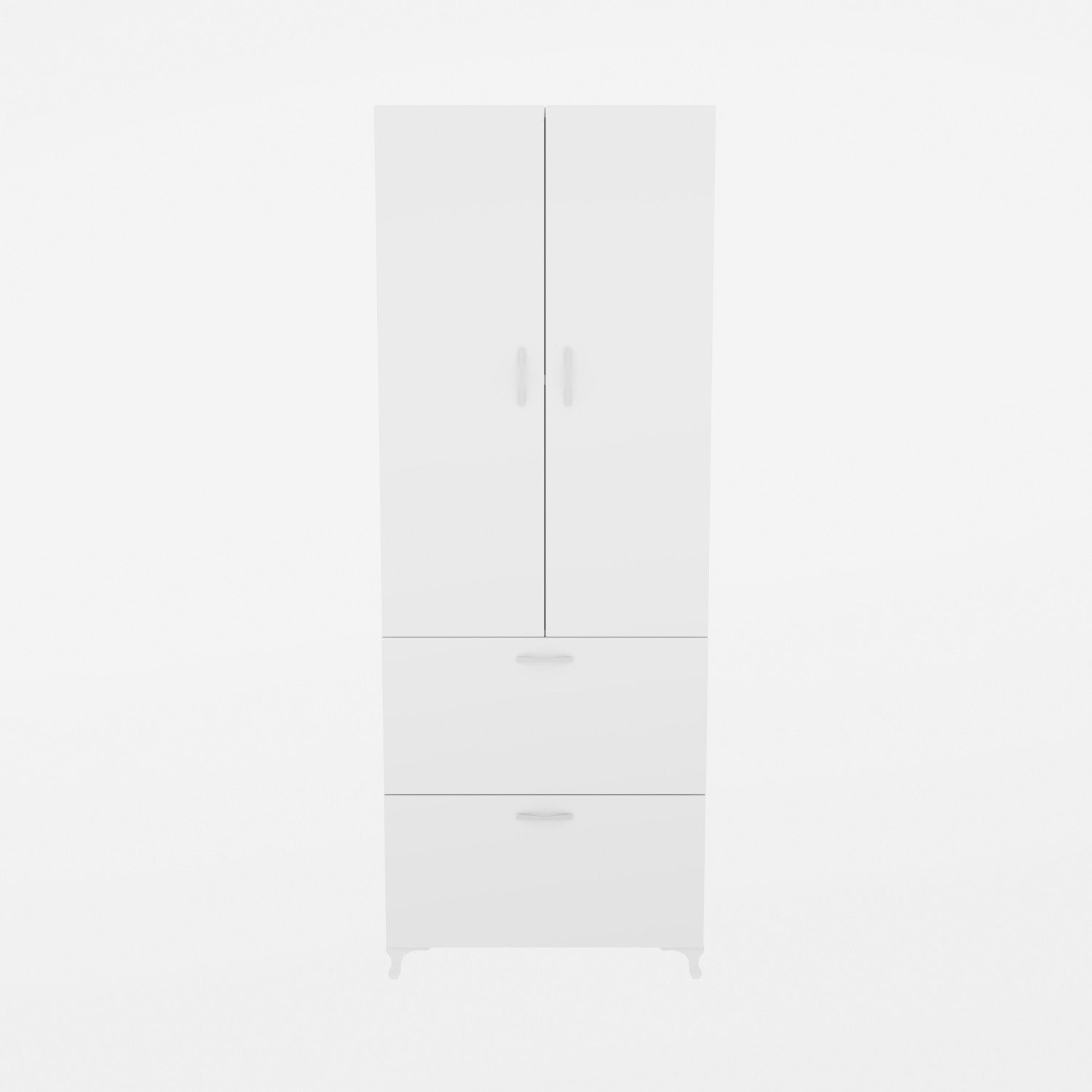 Armário multifuncional – 60 x 31,5 x 163,6 cm – Branco – Painel de partículas revestido a melamina