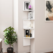 Prateleira de parede elegante, branca, 29,6 x 29,6 x 155,2 cm | Painel de partículas 100% revestido de melamina, 18 mm de espessura | Solução de armazenamento versátil para espaços modernos