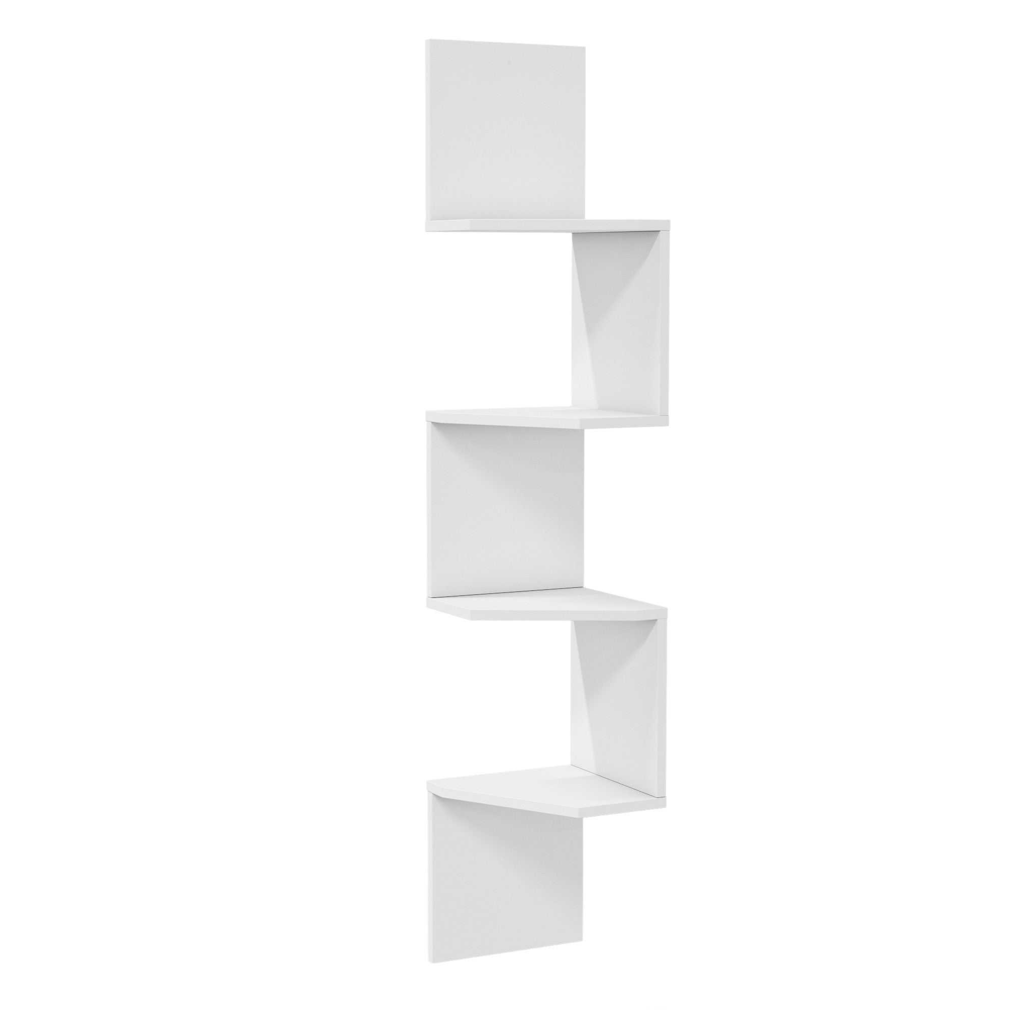 Prateleira de parede elegante, branca, 29,6 x 29,6 x 155,2 cm | Painel de partículas 100% revestido de melamina, 18 mm de espessura | Solução de armazenamento versátil para espaços modernos