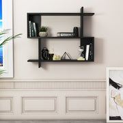 Prateleira de Parede Preta 90cm - Melamina 18mm com Fixação Segura