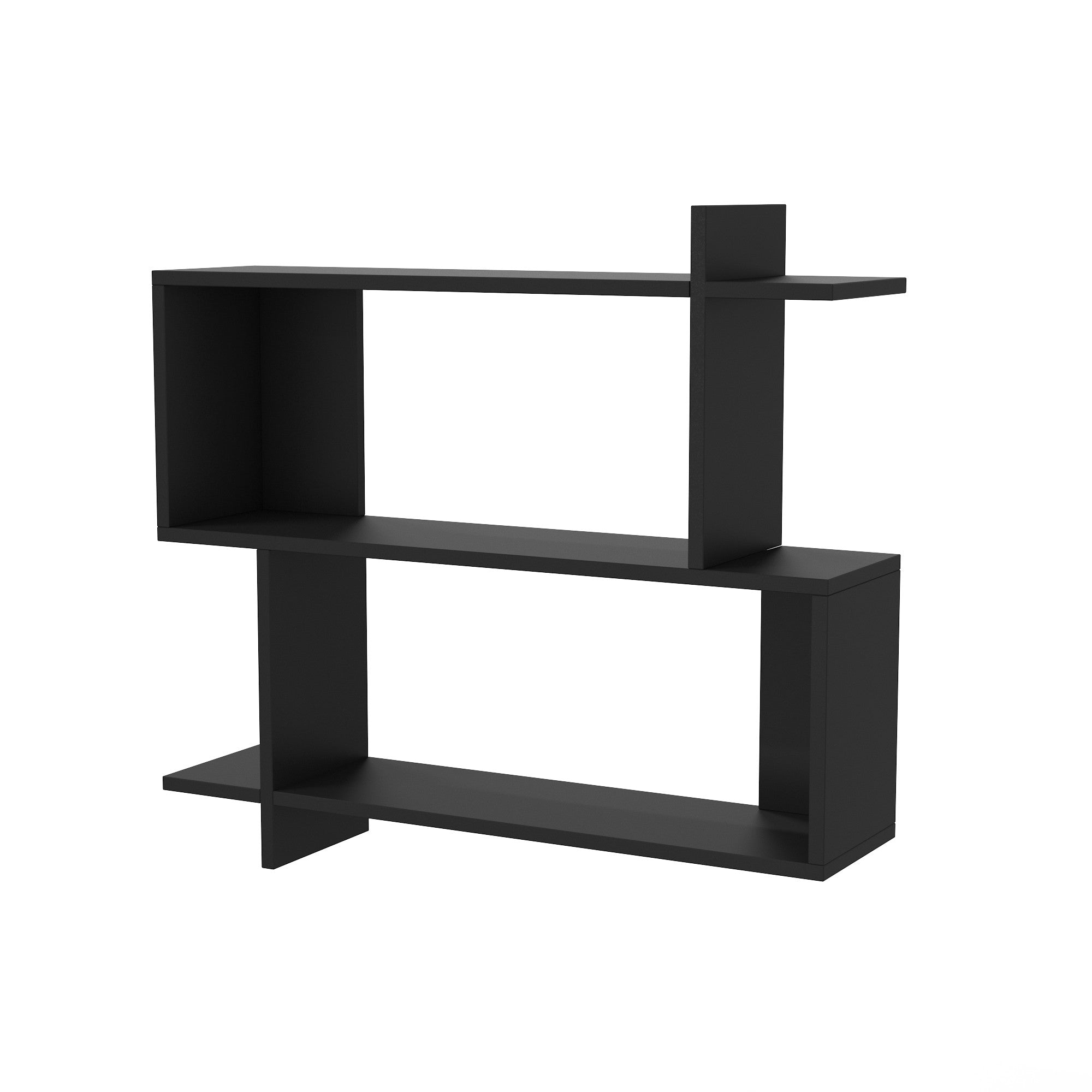 Prateleira de Parede Preta 90cm - Melamina 18mm com Fixação Segura