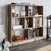 Estante de livros – 120 x 132,2 x 29,5 cm – Nogueira – Melamina