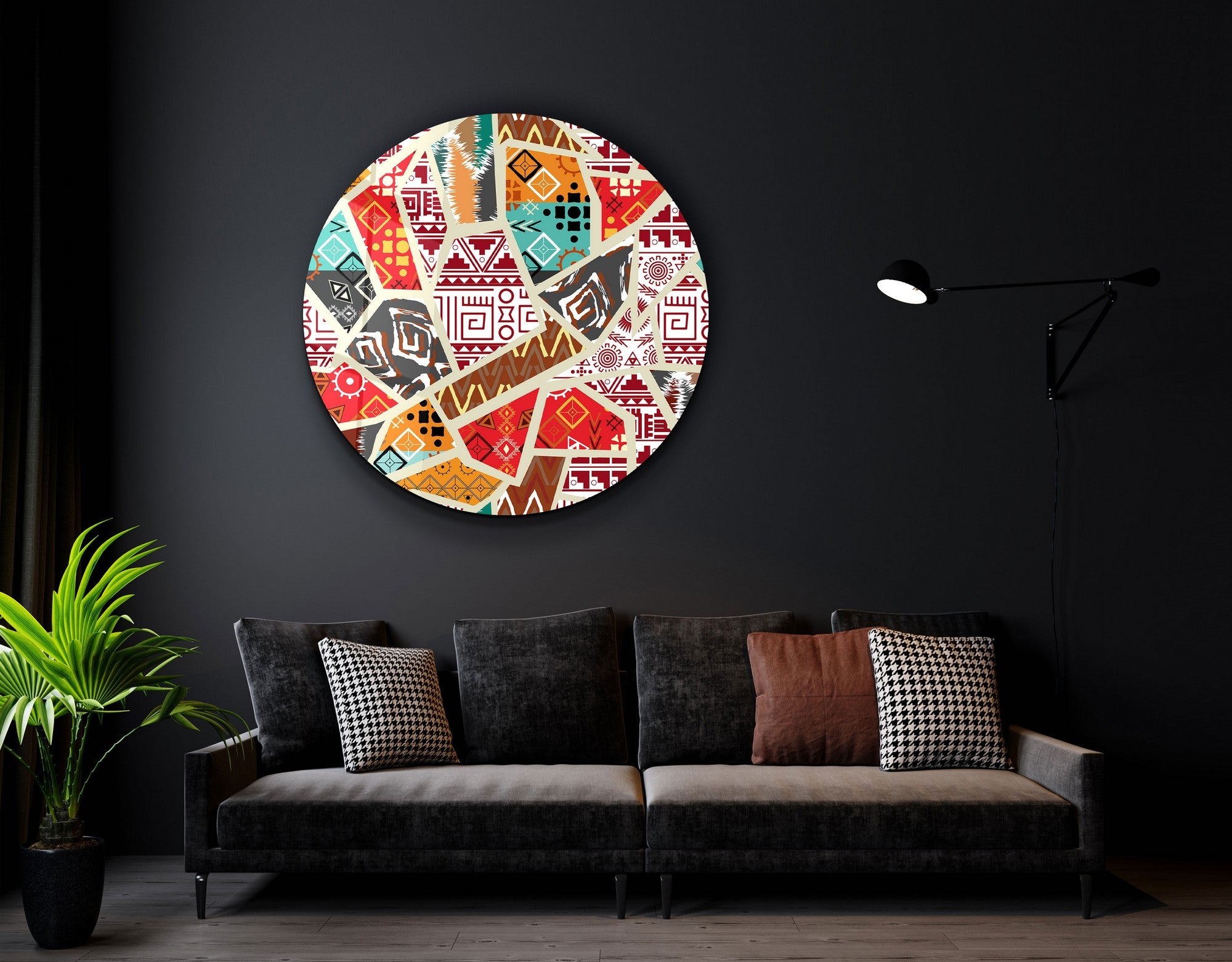Quadro Decorativo em Vidro Temperado Multicolor 60x60cm - Impressão UV de Alta Qualidade