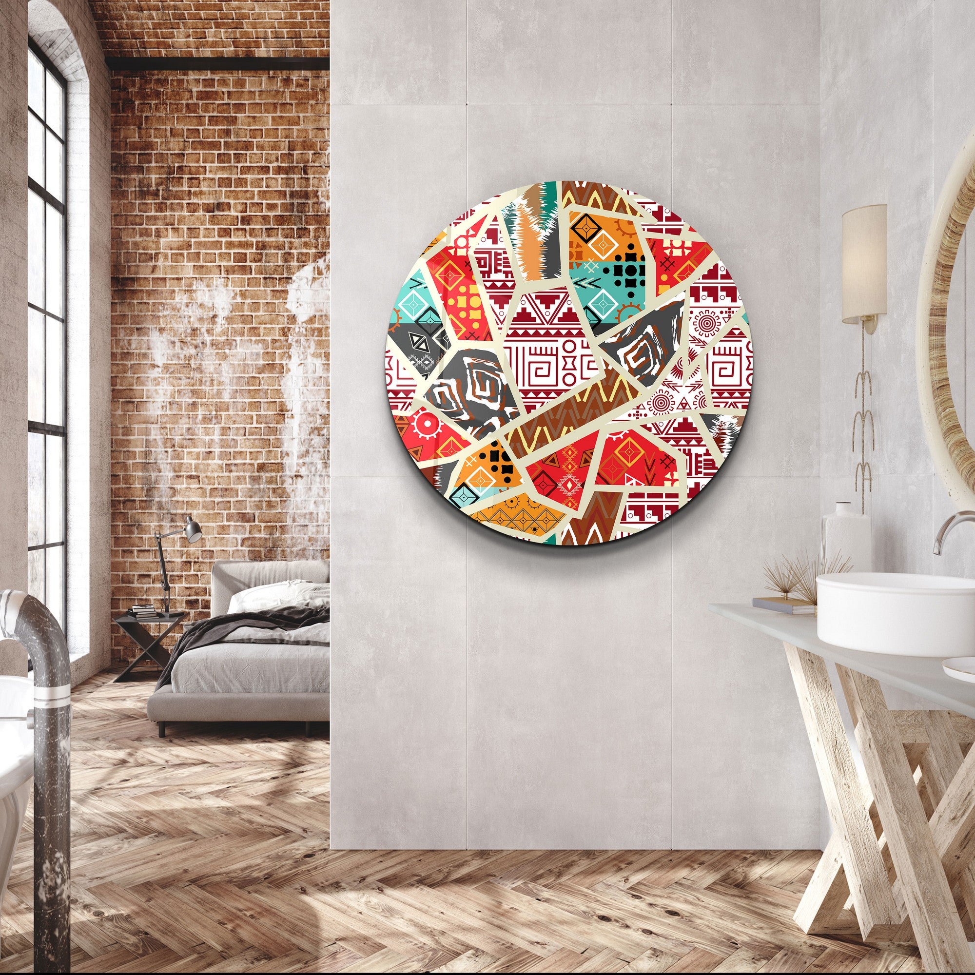 Quadro Decorativo em Vidro Temperado Multicolor 60x60cm - Impressão UV de Alta Qualidade