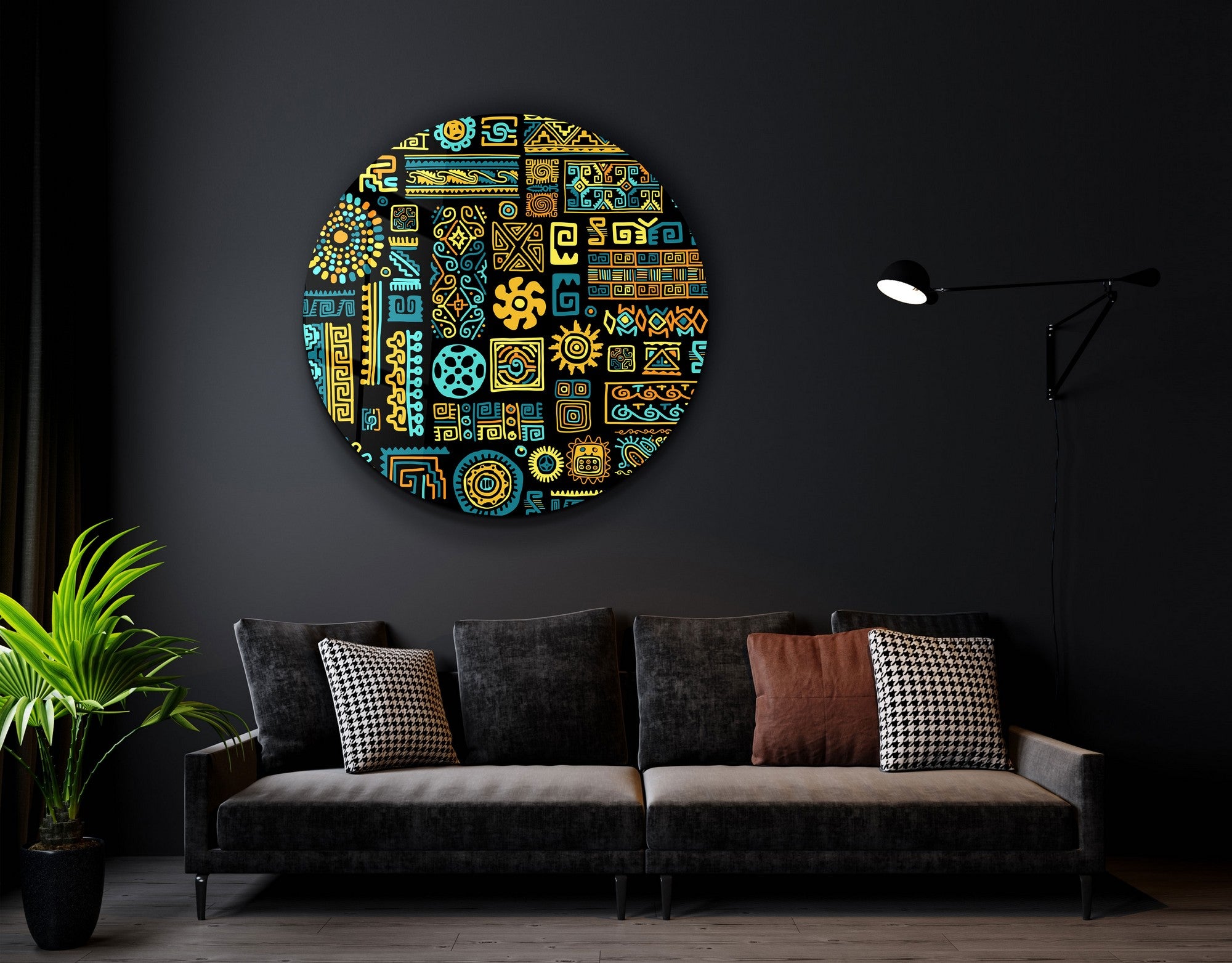 Quadro Decorativo em Vidro Temperado Multicolor 60x60cm - Impressão UV de Alta Qualidade