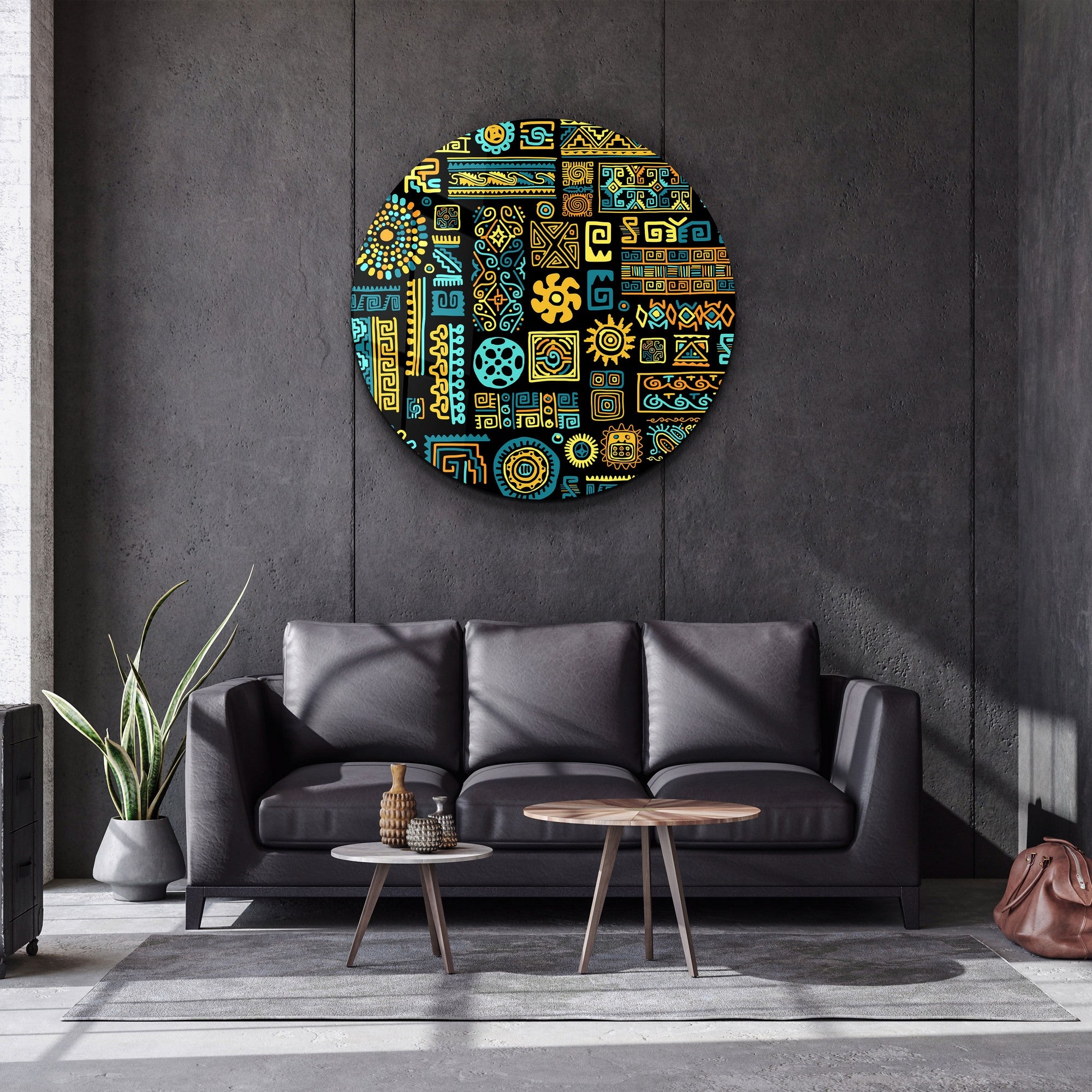 Quadro Decorativo em Vidro Temperado Multicolor 80x80cm - Impressão UV de Alta Qualidade