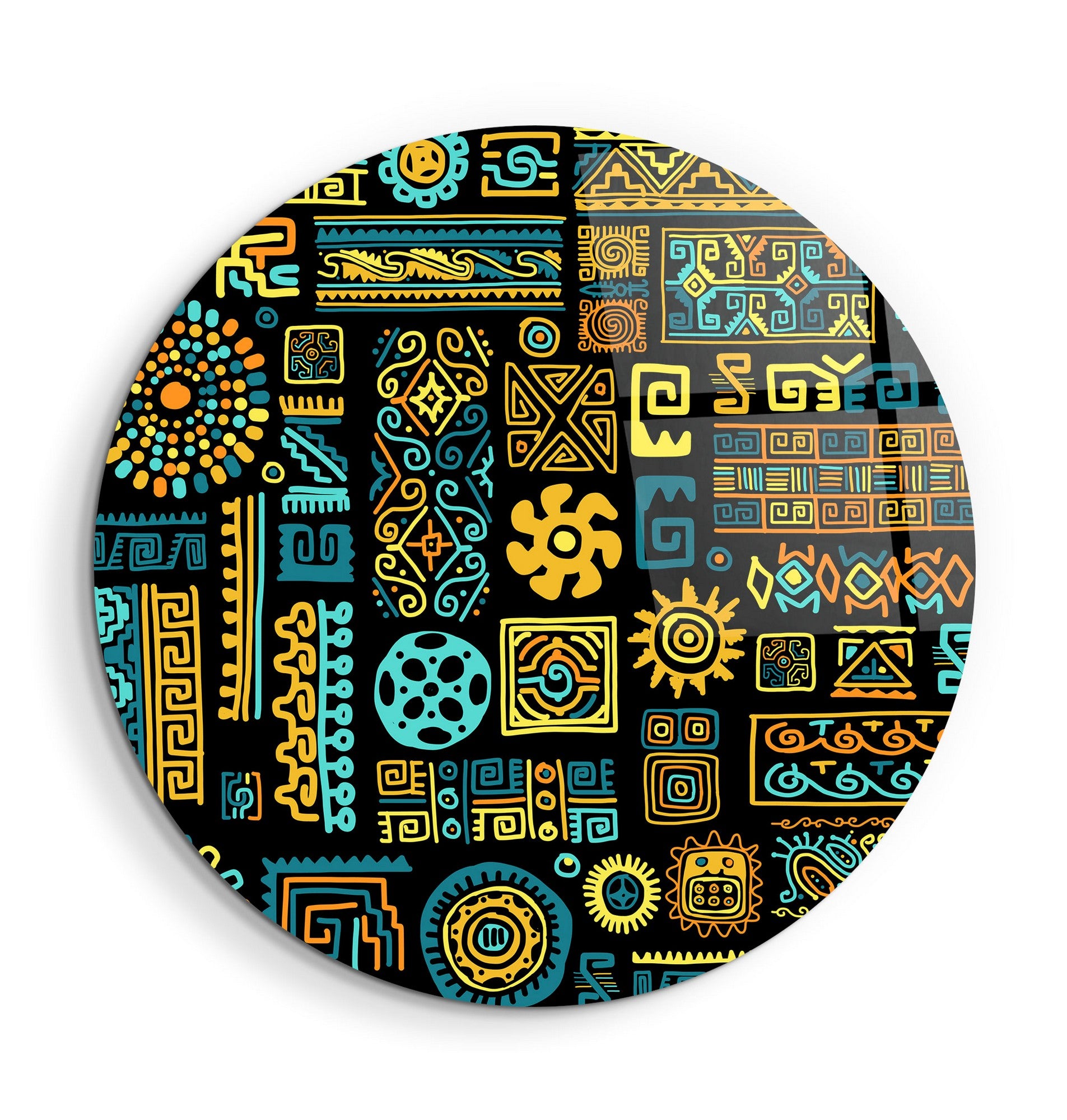 Quadro Decorativo em Vidro Temperado Multicolor 80x80cm - Impressão UV de Alta Qualidade