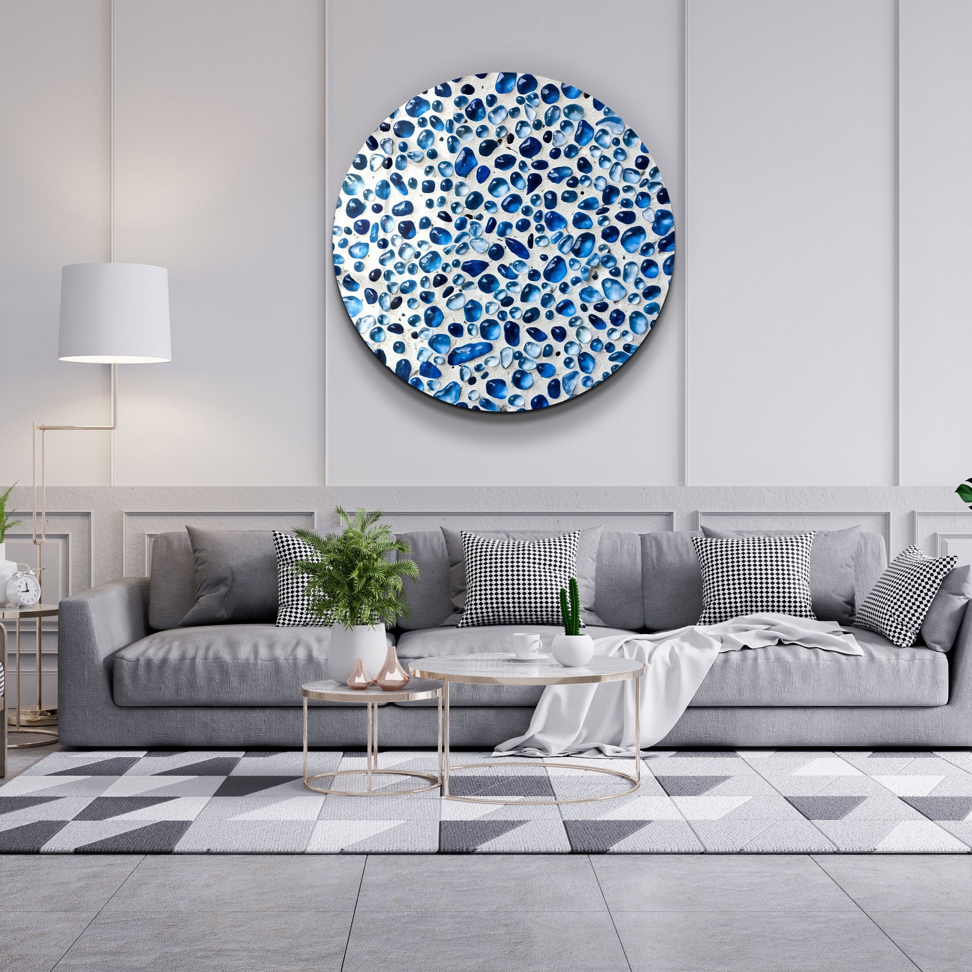 Quadro Decorativo em Vidro Temperado Multicolor 60x60cm - Impressão UV de Alta Qualidade